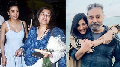 Shruti Haasan with mom Sarika and father Kamal Haasan. Shruti Haasan with mom Sarika and father Kamal Haasan. 