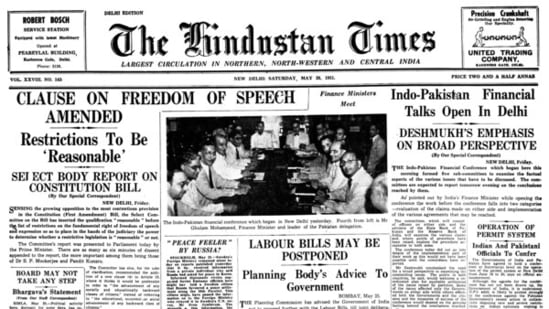 HT This Day: May 26, 1951 - CLAUSE ON FREEDOM OF SPEECH AMENDED ...