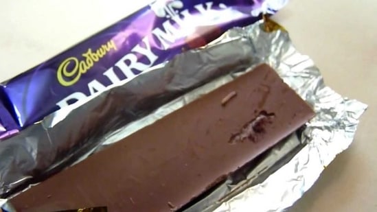 A chocolate bar infested with worms. (Source: The Independent) (Picture for Representation)