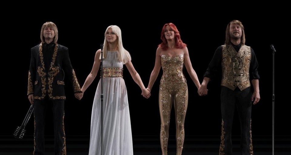 This is what the ABBAtars look like in the 'ABBA Voyage' show (Dolce & Gabbana/TT NYHETSBYR?N/picture alliance)