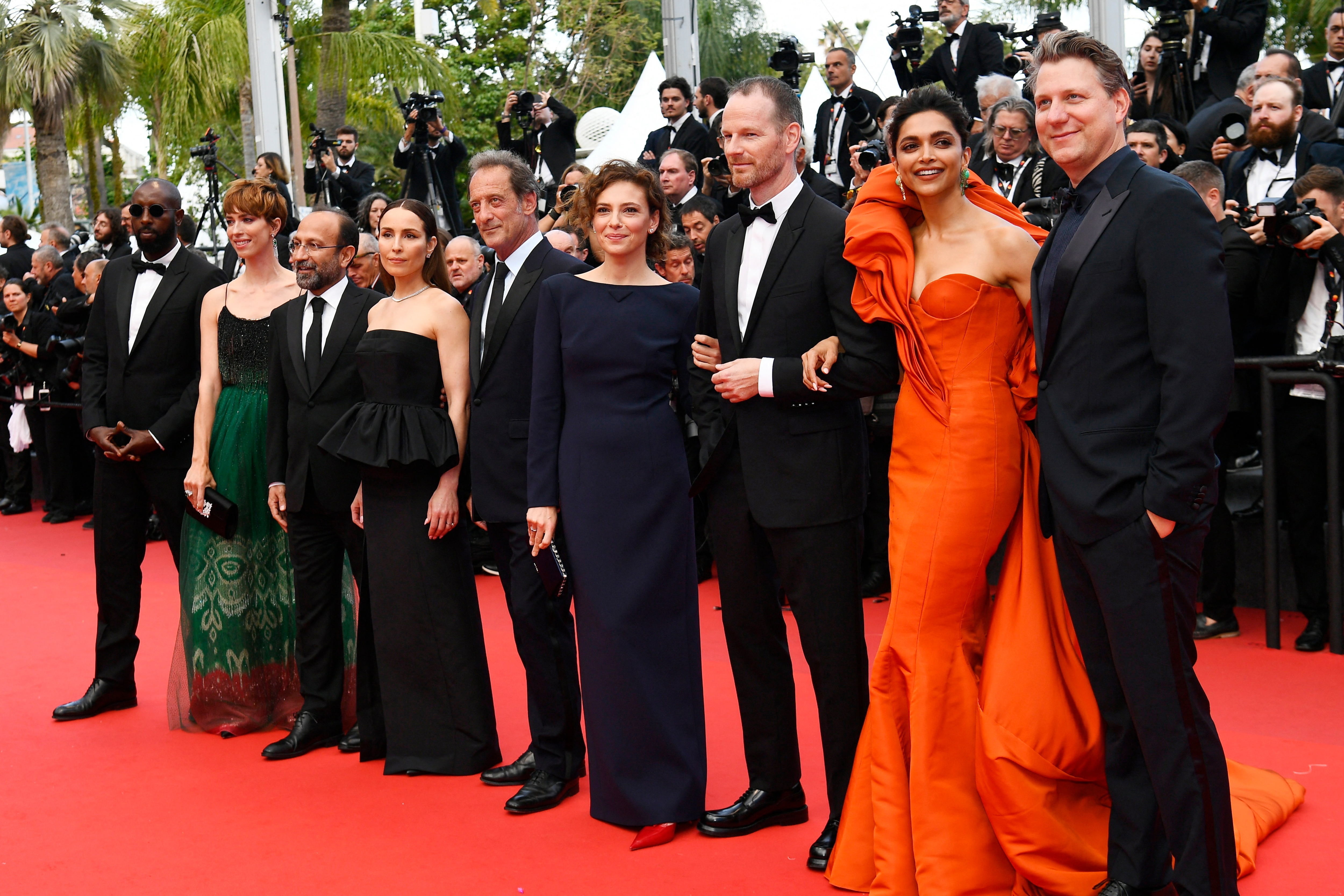 Deepika Padukone with her fellow jury members at the screening of L'innocent at the Cannes Film Festival. (Reuters) (REUTERS)