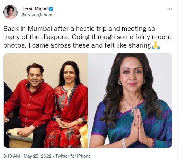 Hema Malin Ki Xvideo - Hema Malini posts recent picture with Dharmendra, says 'felt like sharing'  | Bollywood - Hindustan Times