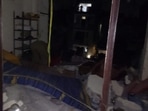 The ruins of the damaged home due to the LPG cylinder blast in Chhattarpur area. The ruins of the damaged home due to the LPG cylinder blast in Chhattarpur area.