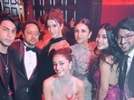 Shanaya Kapoor, Ananya Panday, Janhvi Kapoor, Aryan Khan, and Parineeti Chopra at Karan Johar's bash.