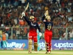 Rajat Patidar of Royal Challengers Bangalore raises his bat after scoring a century against Lucknow Super Giants(IPL) Rajat Patidar of Royal Challengers Bangalore raises his bat after scoring a century against Lucknow Super Giants(IPL)