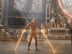 Chris Hemsworth in a still from the trailer of Thor: Love and Thunder. Chris Hemsworth in a still from the trailer of Thor: Love and Thunder.