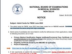 FMGE admit card June 2022 released at natboard.edu.in, direct link here FMGE admit card June 2022 released at natboard.edu.in, direct link here