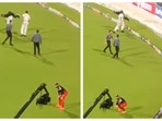 Virat Kohli sits in disbelief as Kolkata policeman carries fan on shoulders Virat Kohli sits in disbelief as Kolkata policeman carries fan on shoulders