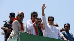 Imran Khan reached Islamabad in the early hours on Thursday.&nbsp;