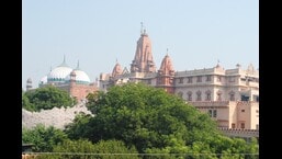 Sri Krishna Janmabhoomi and Shahi Eidgah mosque in Mathura. (HT file)
