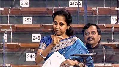 Lok Sabha MP and NCP leader Supriya Sule. (PTI) Lok Sabha MP and NCP leader Supriya Sule. (PTI)