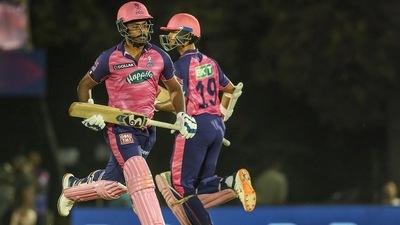 IPL 2022, RR predicted XI vs RCB: Sanju Samson and Yashasvi Jaiswal of Rajasthan Royals run between the wickets (IPL) IPL 2022, RR predicted XI vs RCB: Sanju Samson and Yashasvi Jaiswal of Rajasthan Royals run between the wickets (IPL)