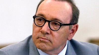 FILE - In this June 3, 2019, file photo, actor Kevin Spacey attends a pretrial hearing at district court in Nantucket, Mass. Spacey asked a judge Friday, (AP Photo/Steven Senne, File) (AP)