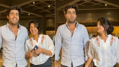 Anjali Arora with her boyfriend.
