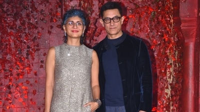 Kiran Rao and Aamir Khan at Karan Johar's party on Wednesday. (Varinder Chawla) Kiran Rao and Aamir Khan at Karan Johar's party on Wednesday. (Varinder Chawla)