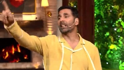 Akshay Kumar in a still from The Kapil Sharma Show promo. Akshay Kumar in a still from The Kapil Sharma Show promo. 