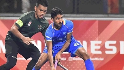 Still from India vs Indonesia Asia Cup match. (Hockey India) Still from India vs Indonesia Asia Cup match. (Hockey India)
