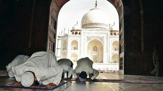 Offering namaz is not allowed at the mosque on the premises of Taj Mahal except on Friday. (Representational Image/Raju Tomat/ HT photo)