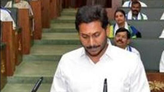 A total of 17 ministers in Andhra Pradesh embarked on a bus yatra from Srikakulam to highlight the Jagan Mohan Reddy government’s initiatives on social justice by financially and politically empowering SCs, STs, OBCs and minorities. (ANI) A total of 17 ministers in Andhra Pradesh embarked on a bus yatra from Srikakulam to highlight the Jagan Mohan Reddy government’s initiatives on social justice by financially and politically empowering SCs, STs, OBCs and minorities. (ANI)