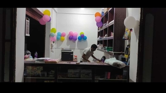 A Twitter user tweeted this image of a bookstore and requested Shashi Tharoor to suggest a name. (Twitter/@shajahanahmedma)