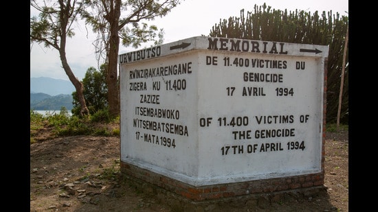 A memorial at the Saint Jean Catholic church in Kibuye for 11,400 people massacred during the genocide in Rwanda in 1994. (Shutterstock)
