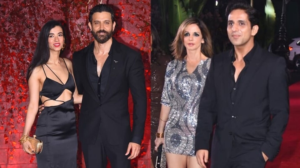 Hrithik Roshan made public appearance with Saba Azad at Karan Johar’s party; Sussanne Khan arrived with Arslan Goni.