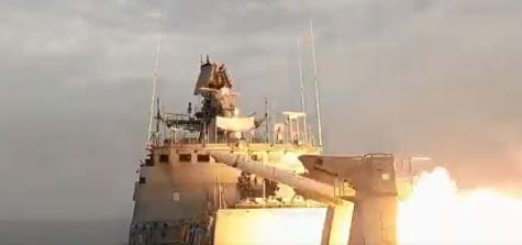 On Twitter, the navy shared a 30-second clip of the test firing. (Screengrab. Twitter/@indiannavy)