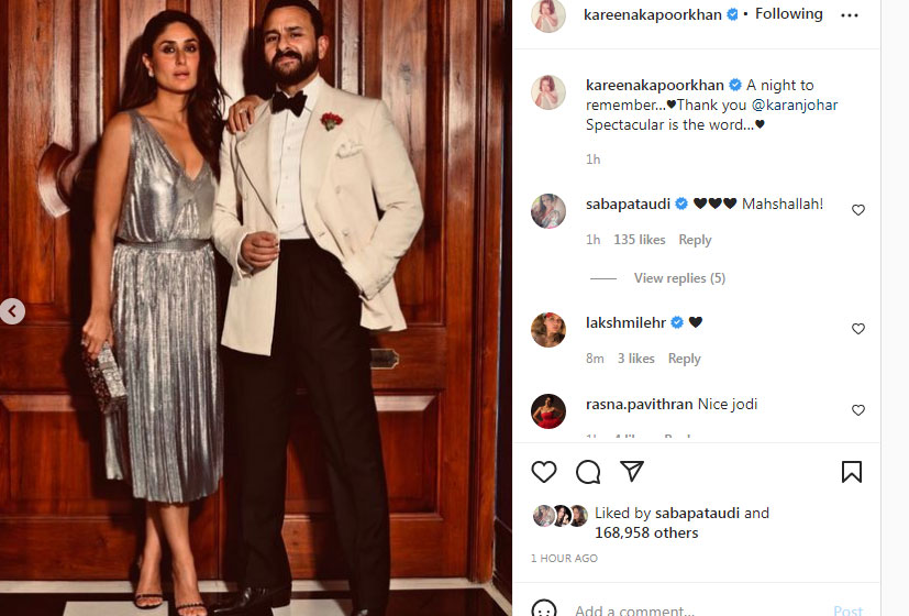 Kareena Kapoor also shared a pic. Kareena Kapoor also shared a pic. 