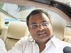 New Delhi: Congress MP Karti Chidambaram, accused of facilitating visas for Chinese nationals by flouting rules, leaves the CBI headquarters, in New Delhi, Thursday.&nbsp;