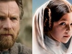 Ewan McGregor as Obi-Wan and Vivien Lyra Blair as Princess Leia in the Star Wars spin-off miniseries Obi-Wan Kenobi. Ewan McGregor as Obi-Wan and Vivien Lyra Blair as Princess Leia in the Star Wars spin-off miniseries Obi-Wan Kenobi.