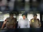 Former Haryana chief minister OP Chautala being taken to the Tihar Jail after a special CBI court sentenced him to four years in jail and imposed a fine of <span class='webrupee'>₹</span>50 lakh, in a case related to disproportionate assets, in New Delhi, Friday, May 27, 2022. (PTI Photo) Former Haryana chief minister OP Chautala being taken to the Tihar Jail after a special CBI court sentenced him to four years in jail and imposed a fine of <span class='webrupee'>₹</span>50 lakh, in a case related to disproportionate assets, in New Delhi, Friday, May 27, 2022. (PTI Photo)