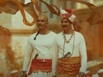 Sonu Sood and Akshay Kumar in a still from Prithviraj trailer. Sonu Sood and Akshay Kumar in a still from Prithviraj trailer.