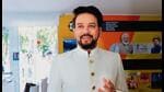 Anurag Thakur, Union Minister of Information & Broadcasting at the India Pavilion at Cannes Film Festival 2022.