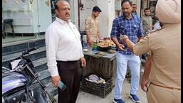 MC teams during anti-encroachment drive in Ludhiana. (HT PHOTO)