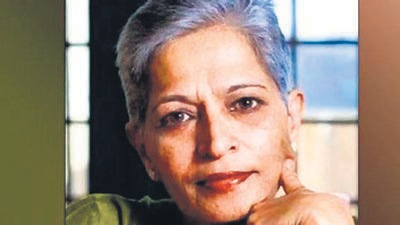 Journalist and activisit Gauri Lankesh was murdered on September 6, 2017. (Photo by Burhaan Kinu/Hindustan Times)