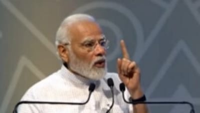 PM Modi addresses the Bharat Drone Mahotsav.&nbsp; ((Twitter) )