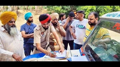 Police in Ludhiana said it appears that the cows were slaughtered in another location and then dumped in the Sirhind Canal. (HT Photo)