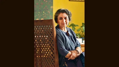 Shree plays with words and form in her novel about an 80-year-old Indian woman who steps back into her pre-Partition past. ‘Why must a book be easy to read? Often language is treated as just the carrier of ideas, of the story. For me, language has its own presence and independent personality,’ she says. (Sanjeev Verma / HT Photo) Shree plays with words and form in her novel about an 80-year-old Indian woman who steps back into her pre-Partition past. ‘Why must a book be easy to read? Often language is treated as just the carrier of ideas, of the story. For me, language has its own presence and independent personality,’ she says. (Sanjeev Verma / HT Photo)