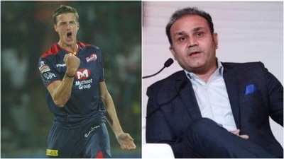 Morne Morkel; Virender Sehwag (IPL/Getty)