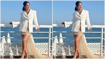 Hina merged boss lady and diva vibes at the French Riviera and it is making fashion lovers scurry to take notes. (Instagram/@realhinakhan)
