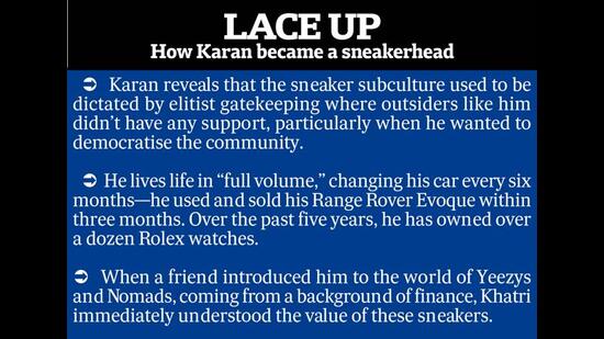 Karan’s growing interest in sneakers