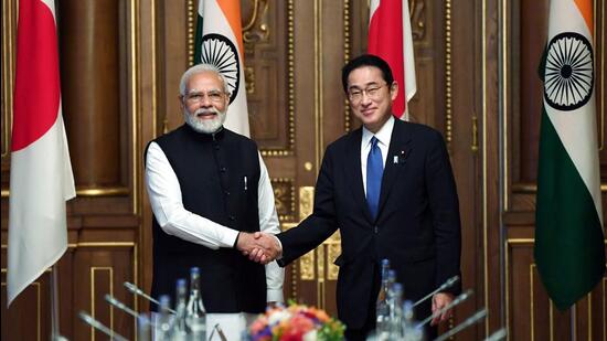 Japan’s decision comes days after Prime Minister Narendra Modi and his Japanese counterpart Fumio Kishida agreed to enhance bilateral security and defence cooperation, including in defence manufacturing, during a meeting on the margins of the Quad Leaders Summit in Tokyo. (ANI PHOTO.)