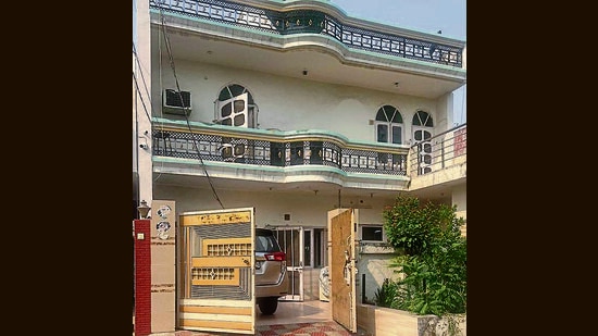 The house in Jamalpur HIG Colony, Ludhiana, which was targeted by burglars on the intervening night of Thursday and Friday. (HT Photo)