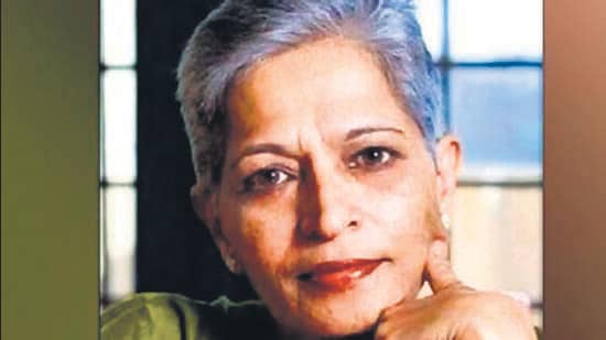 Journalist and activisit Gauri Lankesh was murdered on September 6, 2017. (Photo by Burhaan Kinu/Hindustan Times)
