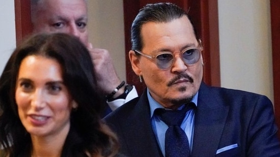 Actor Johnny Depp arrives in the courtroom for closing arguments in his defamation case against his ex-wife Amber Heard, at the Fairfax County Circuit Courthouse in Fairfax, Virginia, U.S.(REUTERS)