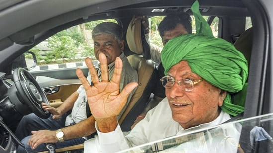 Former Haryana chief minister Om Prakash Chautala was taken into custody from the court itself to serve the sentence awarded to him. (PTI)