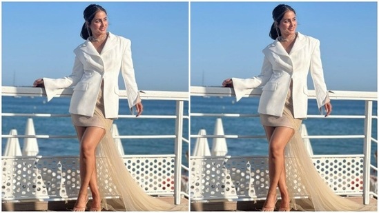 Hina merged boss lady and diva vibes at the French Riviera and it is making fashion lovers scurry to take notes.(Instagram/@realhinakhan)
