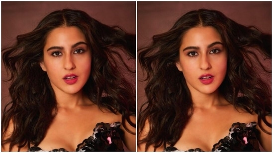 Sara, for the pictures, picked a black sequined attire and gave us all the party feels.(Instagram/@saraalikhan95)