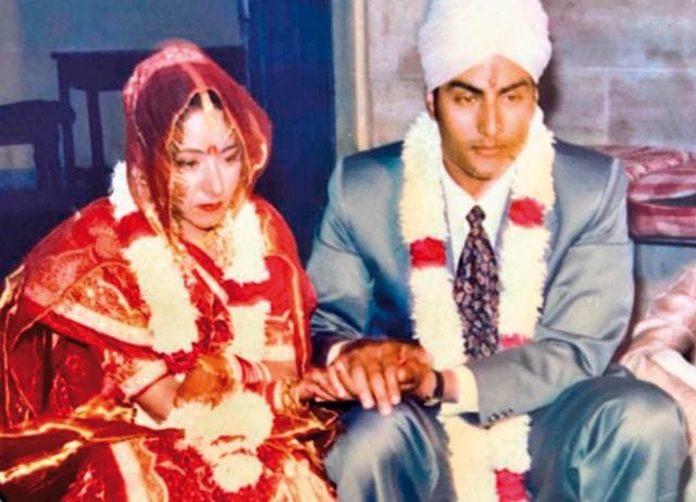 The actor got married in an Arya Samaj ceremony in December 1996
