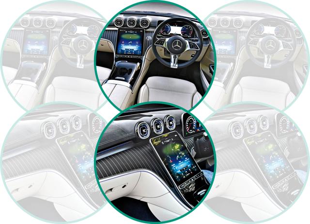 The new C-Class is a baby S-Class, with the same massive touchscreen and onboard tech The new C-Class is a baby S-Class, with the same massive touchscreen and onboard tech